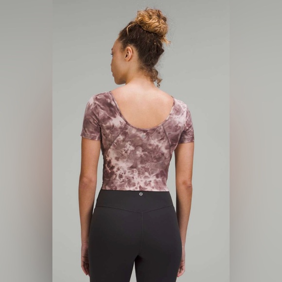 NWT Lululemon Align T-Shirt Diamond Dye Mink Berry Grey Size 6 - Picture 2 of 10